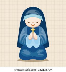 pastor and nun theme elements