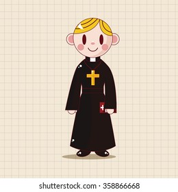 pastor and nun theme elements