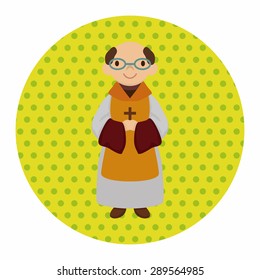 pastor and nun theme elements vector,eps