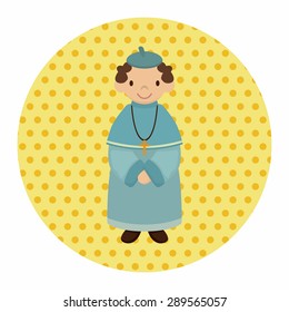 pastor and nun theme elements vector,eps