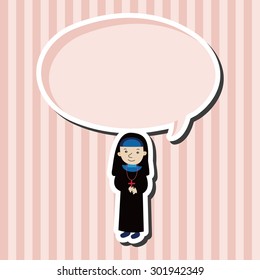 pastor and nun theme elements vector,eps