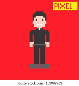 pastor pixel character