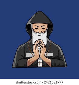 pastor pray clip art vector