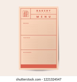 Pastries and beverages menu template vector