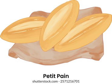 Pastries and Bread Illustration Petit Pain