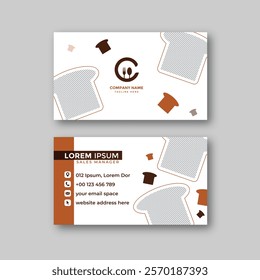 Pastries food business card design template