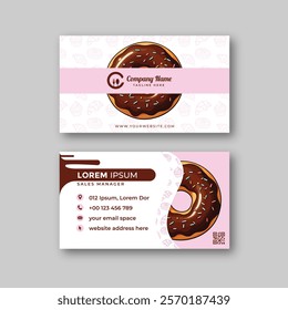 Pastries food business card design template