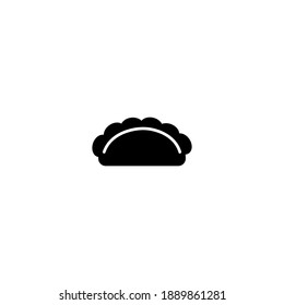 Strauß-Symbol. Bäckereisymbol. Einfach, flach, schwarz, Glyphe.