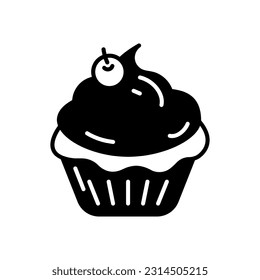 Pastries icon in vector. Illustration