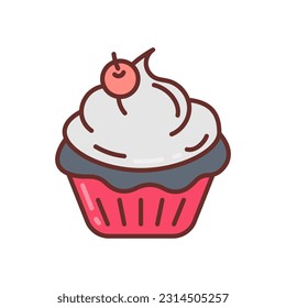 Pastries icon in vector. Illustration