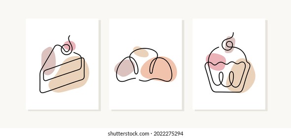 Tarjetas de menú de pastas. Ilustración vectorial de una línea.