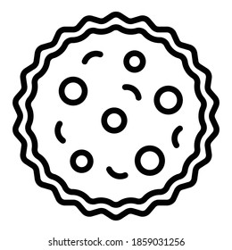 Pastry apple pie icon. Outline pastry apple pie vector icon for web design isolated on white background