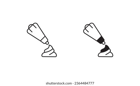Pastry Bag icon design with white background stock illustration