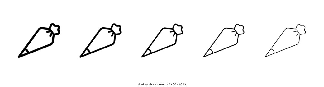 Pastry bag icon filled flat sign concept for web design.