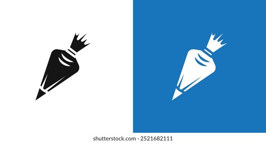 Pastry bag icon Flat vector set outline