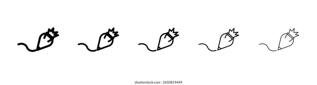 Vector aislado del icono de la bolsa de pastel en el conjunto del fondo blanco