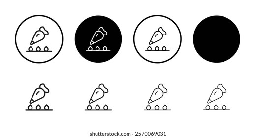 Pastry bag icon Outline vector for web ui