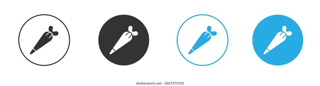 Icono de bolso de pastelería, estilo plano simple, ilustración, Plantilla de pictograma de símbolo de logotipo, para ui o ux.