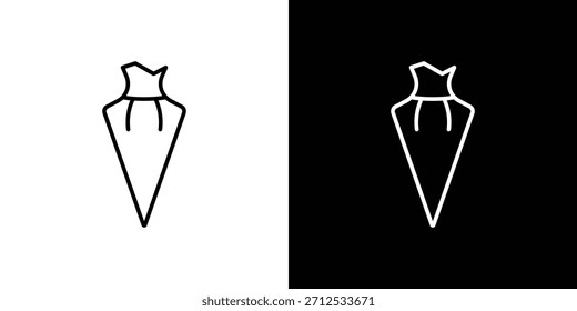 Icono de la bolsa de pastel. Símbolo plano simple. Ilustración de pictograma de contorno negro perfecto
