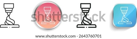 pastry bag icon. Thin Linear, Regular and Button Style Design Isolated On White Background