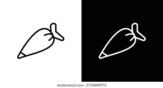 Pastry bag icon in thin stroke and flat style.