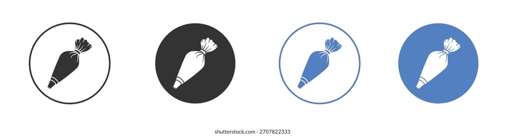 Pastry bag icon vector art illustration. for mobile concept and web designs
