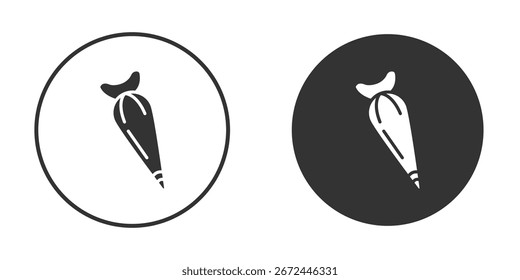 Clipart de Vector de iconos de bolsas de pastelería en colores negros. adecuado para trabajos gráficos