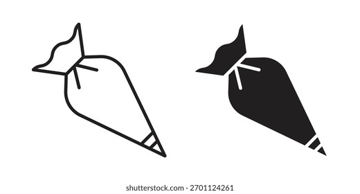 Pastry bag icon vector collection. vector stock symbol illustrations