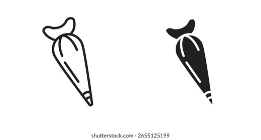 Diseño de Vector de icono de bolso de pastelería. conjunto de iconos web