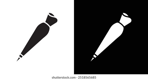 Pastry bag icon Vector flat thin line illustration