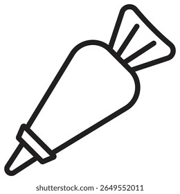 Pastry bag icon vector illustration isolated sign