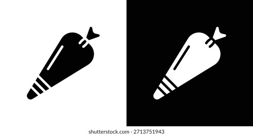 Ícone de saco de massa. Ilustração vetorial. Silhueta em preto