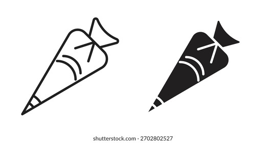 Pastry bag icon Vector isolated design element. EPS10