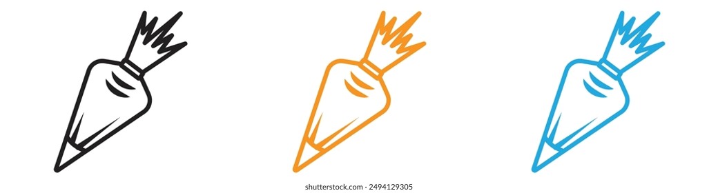 Pastry bag icon vector logo set collection for web app ui