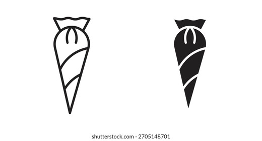 Icono de bolso de pastelería Vector moderno plano y diseños de carrera