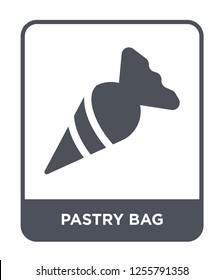 pastry bag icon vector on white background, pastry bag trendy filled icons from Kitchen collection, pastry bag simple element illustration