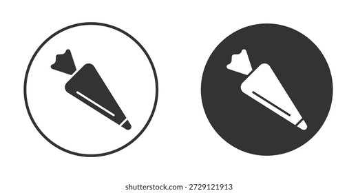 Konditorbeutel Symbol Vektorsilhouette in Schwarz. einfacher flacher Symbolvektor.