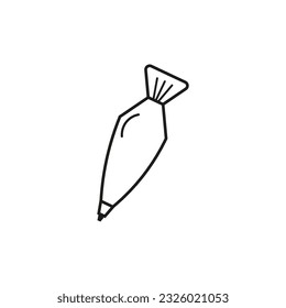 Pastry bag line icon. Vector illustration. stock image.