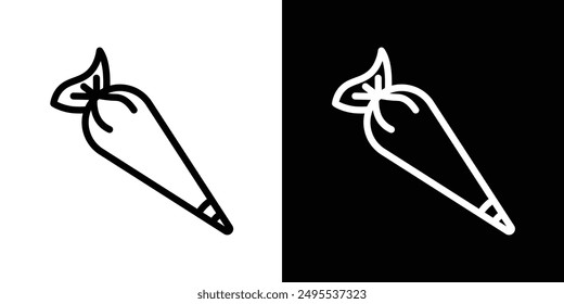 Pastry bag line icon vector illustration set.