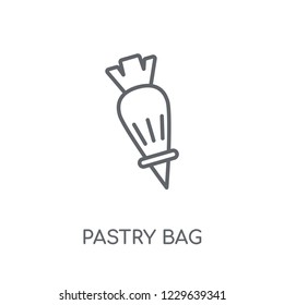 Pastry bag linear icon. Modern outline Pastry bag logo concept on white background from kitchen collection. Suitable for use on web apps, mobile apps and print media.