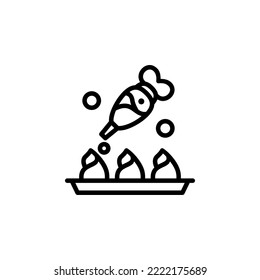 pastry bag vector icon. bakery icon outline style. perfect use for logo, presentation, website, and more. simple modern icon design line style