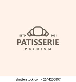 Pastry bakery icon sign symbol hipster vintage logo design vector illustration