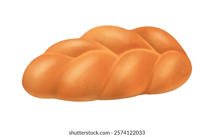 Pastry from bakery shop, isolated delicious meal made of flour ingredients. Vector dough swirls or brioche, tasty products for breakfast or dinner, realistic wheat buns or small loaves pastry