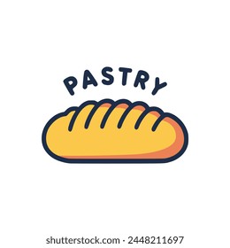 pastry bread cake snack food vector illustration template design