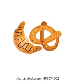 Pastry Breakfast Food Element Isolated Icon