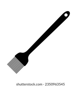 Pastry Brush Silhouette. Black and White Icon Design Elements on Isolated White Background