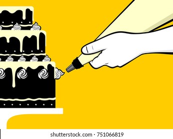Pastry cake decoration