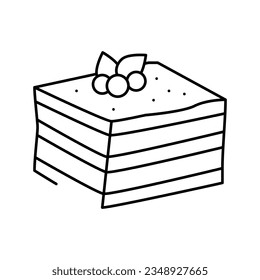 pastry cake food dessert line icon vector. pastry cake food dessert sign. isolated contour symbol black illustration