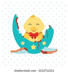Pastry colored happy easter poster Vector