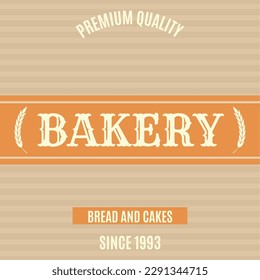 Pastry colored vintage bakery template Vector